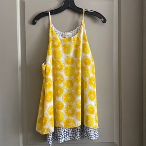Anthropologie lemon print tank.
